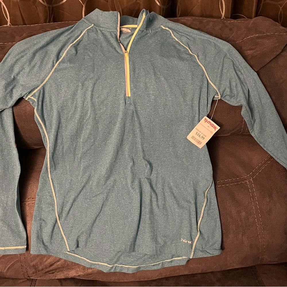 Hind Blue and Yellow Half-Zip Top